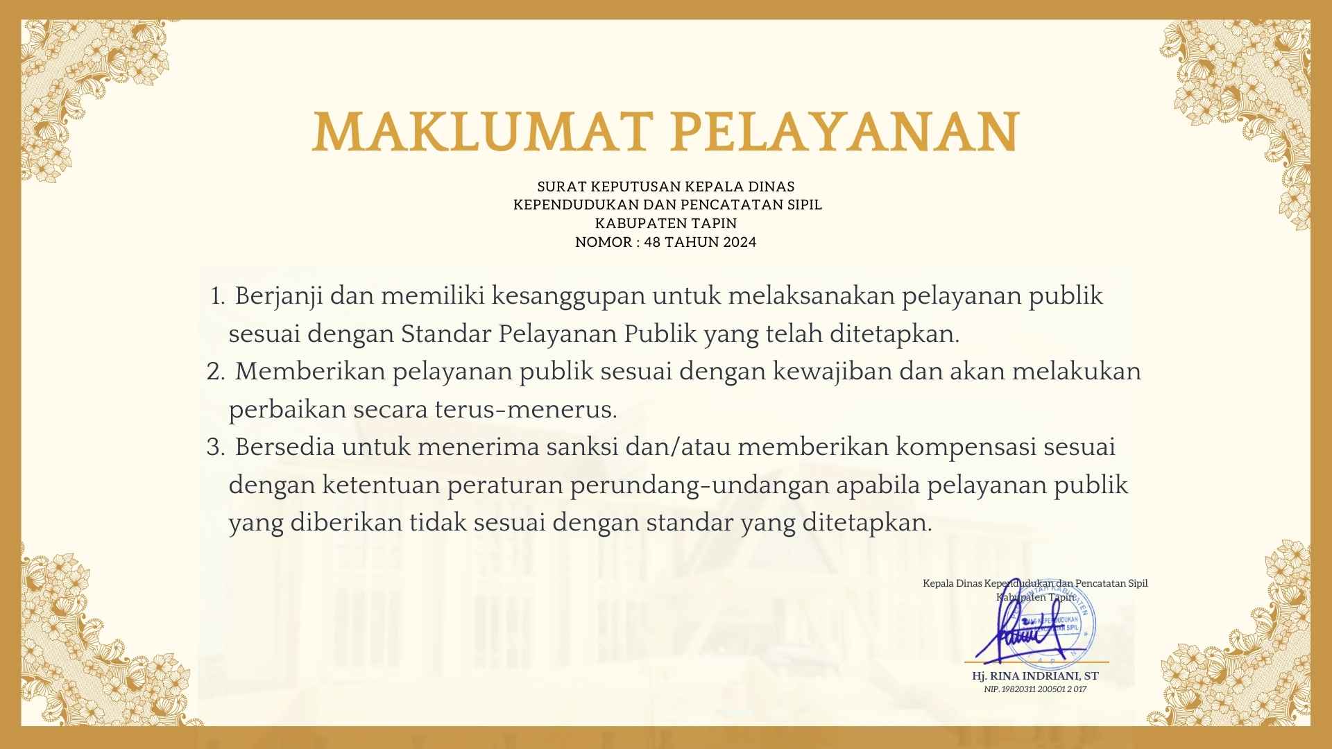 Maklumat Pelayanan